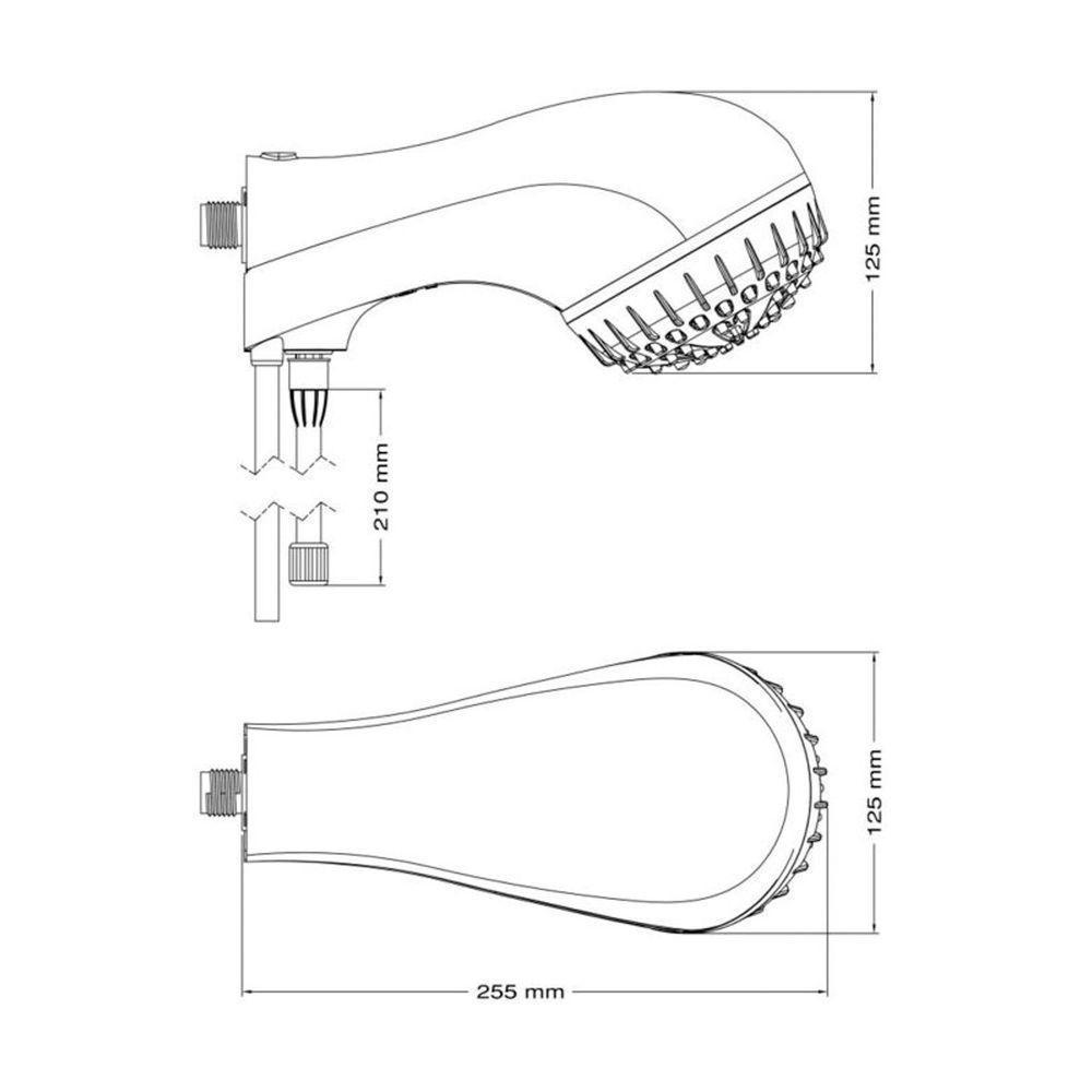 Ducha Elétrica Tramontina Sensetop 4 Temperaturas 6500 W 220 V Branca Tramontina - 4