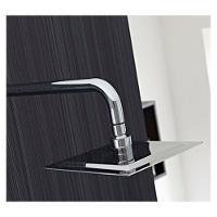 Ducha Inox Chuveiro Cromado 20x20 Slim Suporte Redondo - 7