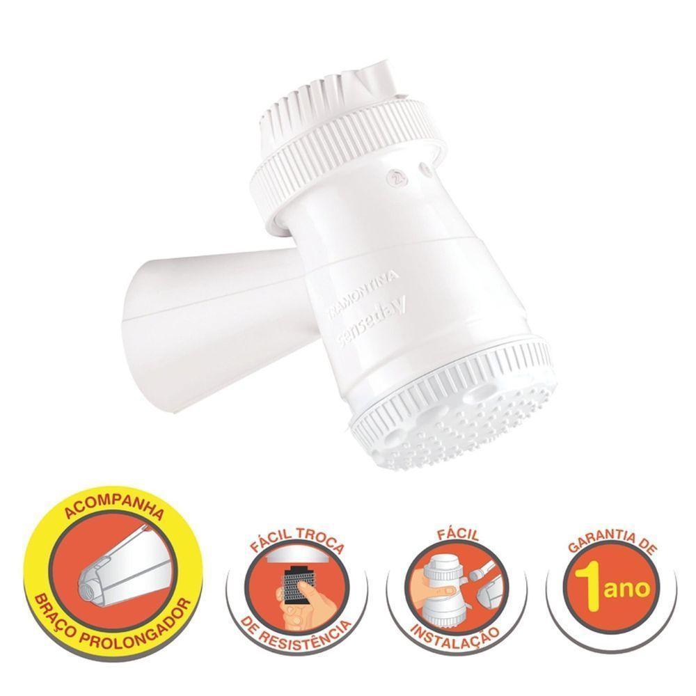 Ducha Elétrica Tramontina 3 Temperaturas 5500 W 220 V Branca Tramontina - 2