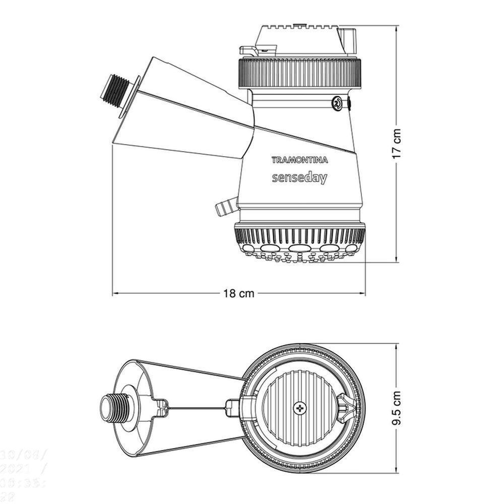 Ducha Elétrica Tramontina 3 Temperaturas 5500 W 220 V Branca Tramontina - 3