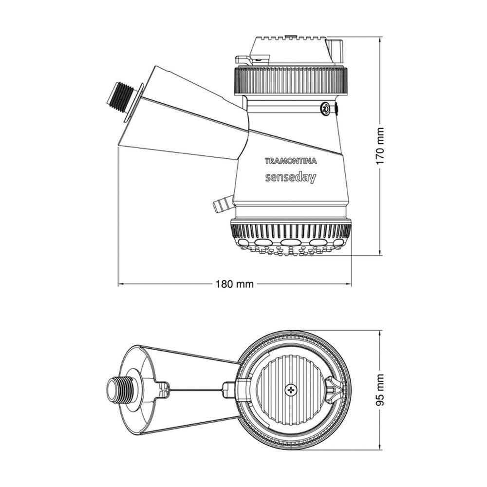 Ducha Elétrica Tramontina 3 Temperaturas 5500 W 220 V Branca Tramontina - 4