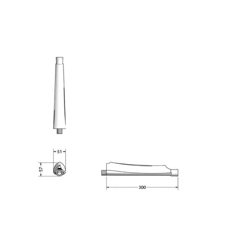 Haste Para Chuveiro - Lorenzetti Branco - 3