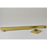 Ducha Chuveiro Dourado Inox 20x20 Slim Suporte Braço Quadrado Banheiro Piscina Area Externa - 8