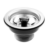 Válvula De Escoamento Para Pia Em Inox 4.1/2 Pino Preto - 1