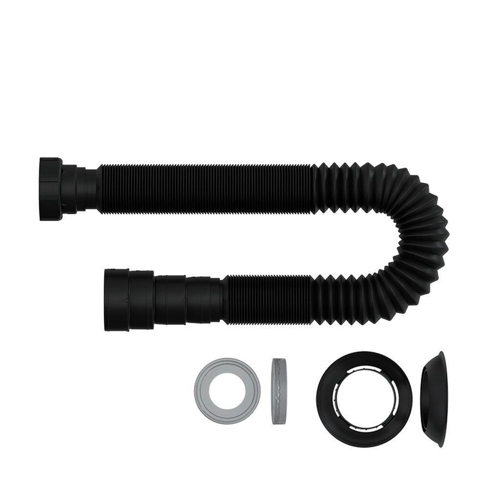 Sifão Flexível Blukit Tubo Extensivo 1,1 Metros Universal Preto - 1