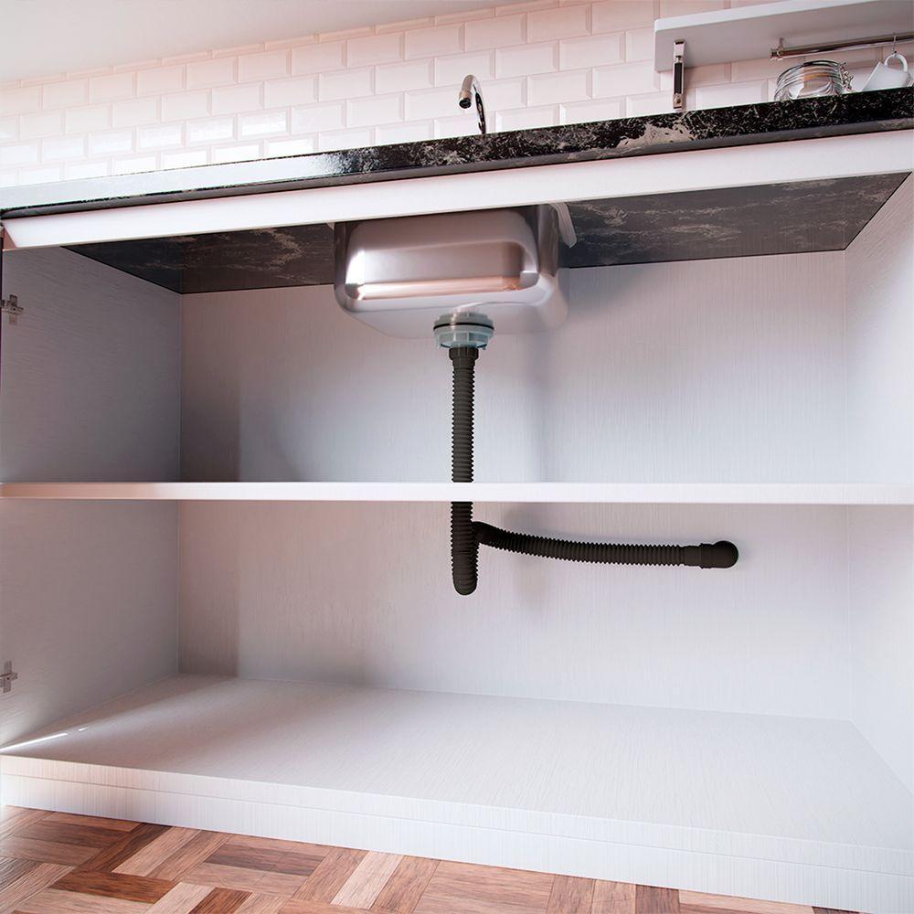 Sifão Flexível Blukit Tubo Extensivo 1,1 Metros Universal Preto - 4