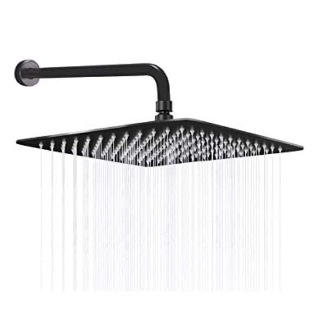 Chuveiro Ducha Quadrado Inox 20X20 Parede Preto Fosco - 9