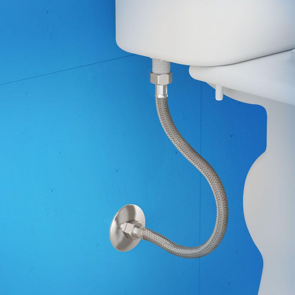 Engate Flexível De Aço Inoxidável Macho X Fêmea 1/2" 30cm - Censi - 2