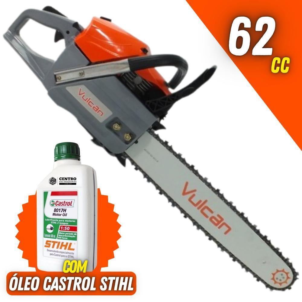 Motosserra Vulcan Vs620 2 Tempos 62cc + óleo Castrol Sthil - 2