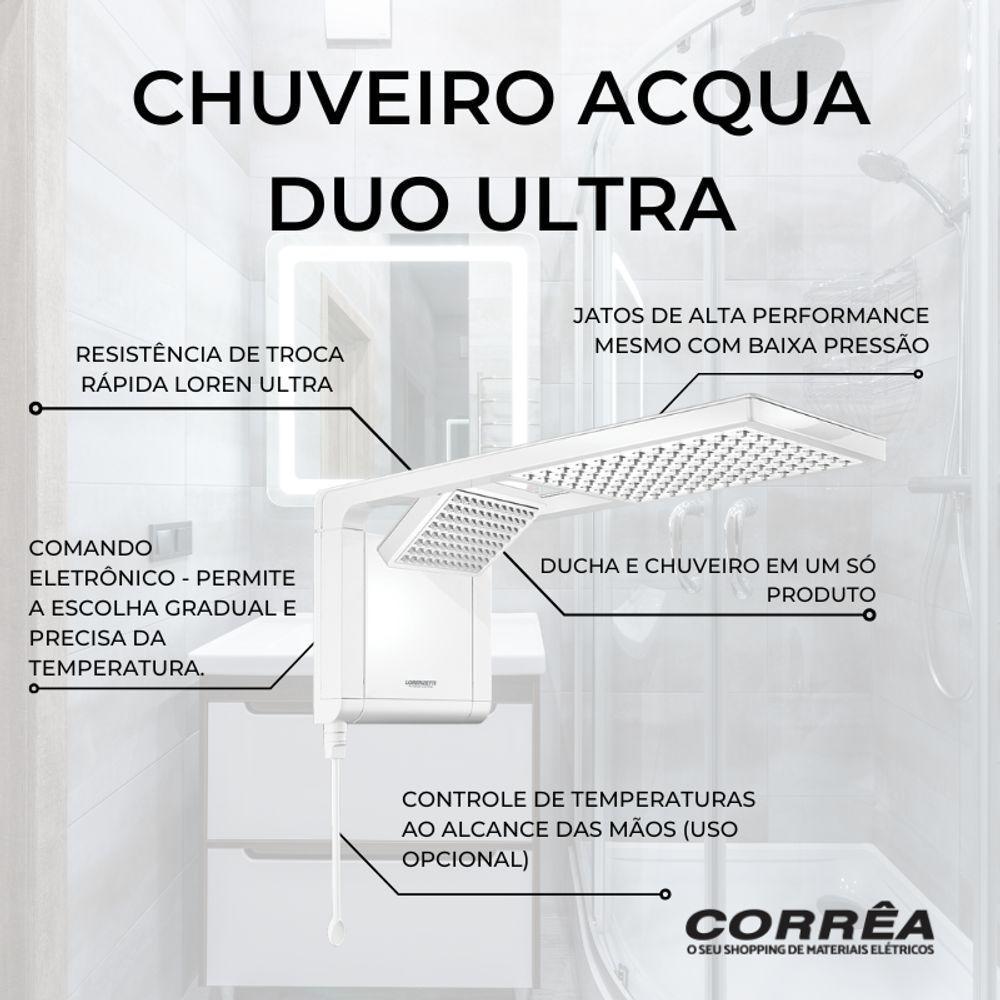 Chuveiro Lorenzetti Acqua Duo Ultra 7800w Branco 220v - 3