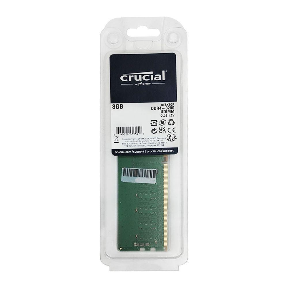 Memória 8gb Crucial, Ddr4, 3200mhz, Cl22 - Ct8g4dfra32a - 3