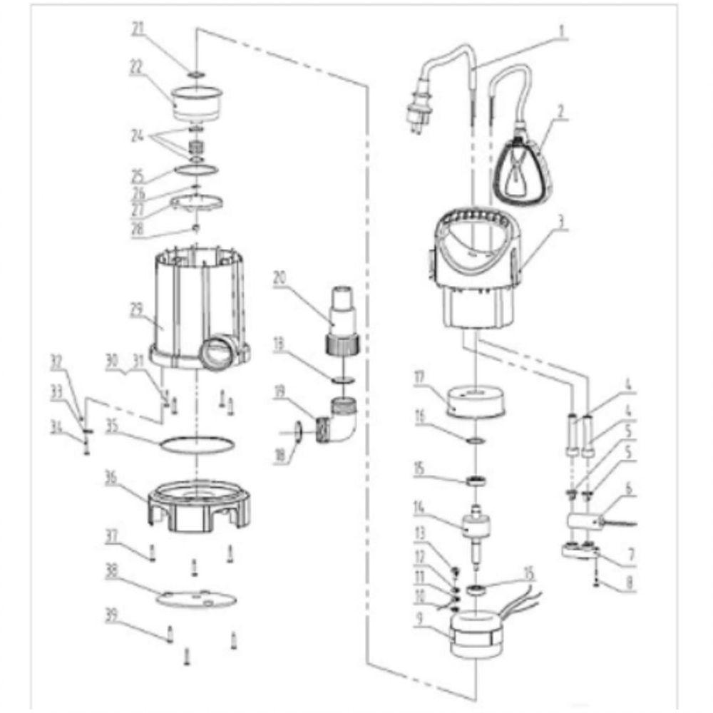 Bomba Submersa Para Drenagem 1/2 Hp Qw-s105 Kajima 110v - 3