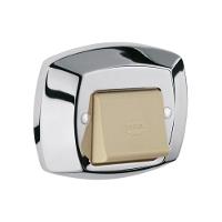 Acabamento Para Válvula De Descarga Clássica - Docol Bege Com Cromado - 1