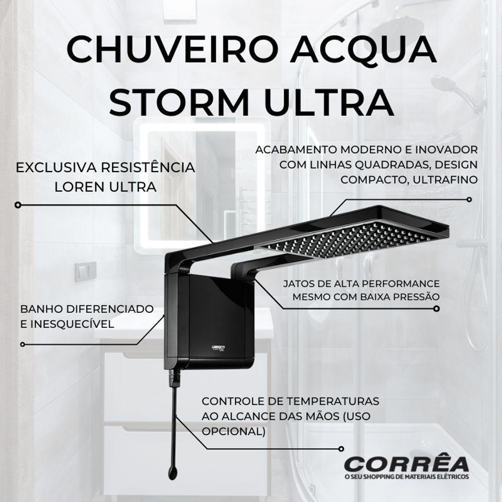 Chuveiro Lorenzetti Acqua Storm Ultra 7800w Preto 220v - 3