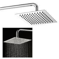 Ducha Chuveiro Cromado Inox 20x20 Slim Banheiro Suporte - 1