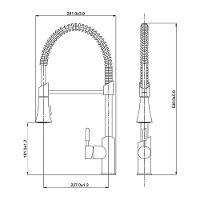 Misturador Monocomando Cozinha Com Ducha Especial Lorenkitchen Lorenzetti Cromado - 2