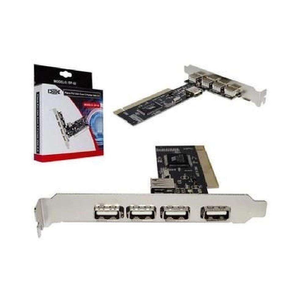 Placa Pci Com 5 Portas Usb 2.0 480 Mbps Dp-52 - 1
