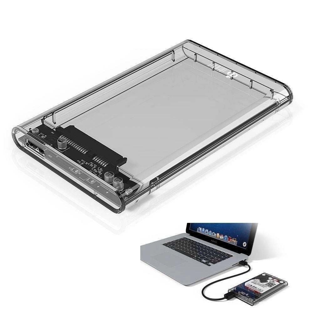 Case Transparente Hd Sata 2.5´´ Hhd Ou Ssd Usb 3.0 6 Gpbs - 2