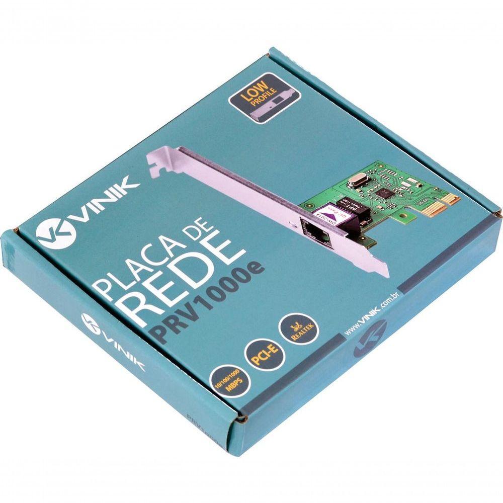 Placa De Rede 10/100/1000 Pci-E Prv1000E Com Suporte Low Profile - 2