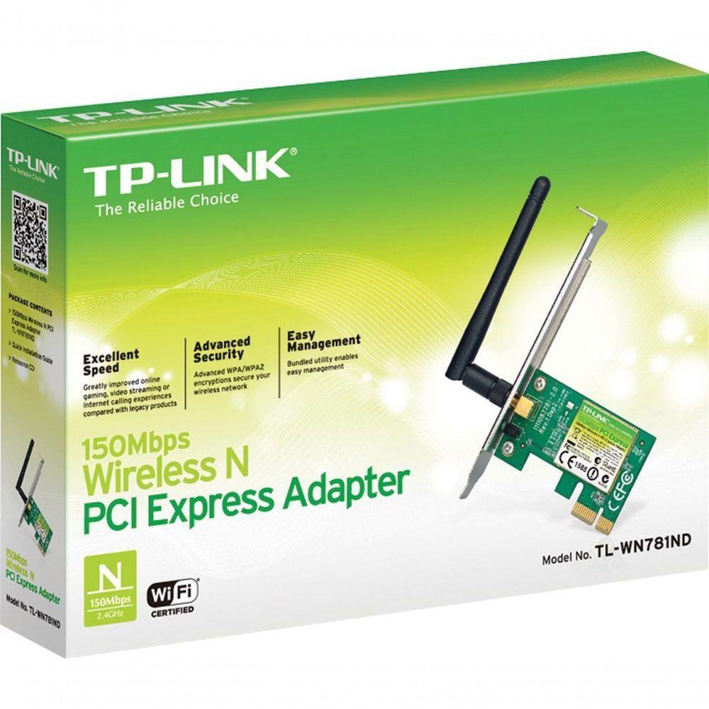 Placa De Rede Wireless Pci-Express 150Mbps C/ Low Profile Tl - 2