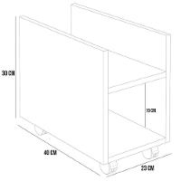 Kit 02 Suportes Para Cpu E Nobreak Com Rodízios Guide L03 Preto - Lyam Decor - 9