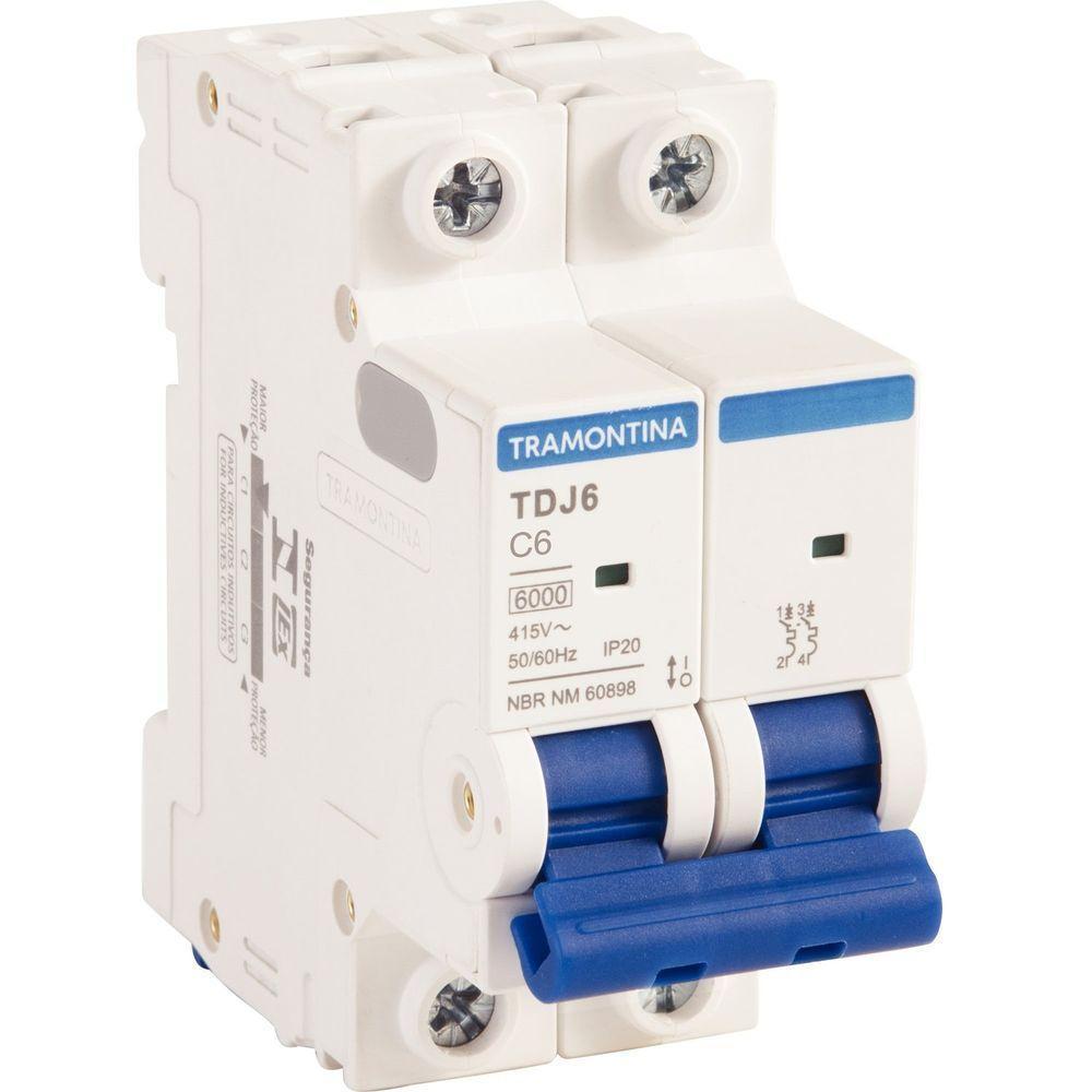 Minidisjuntor Tdj6 2 P 6 A 6ka Curva C Tramontina Tramontina - 1