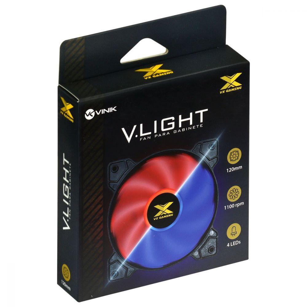 Fan/cooler Vx Gaming V.light 4 Pontos De Led 120x120 Vermelho - Vlightr - 5