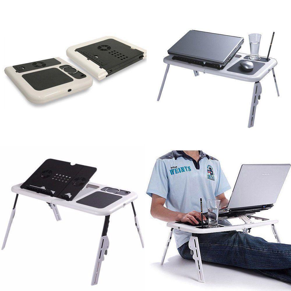 Mesa Notebook Com 2 Coolers Usb Dobrável Cama Sofa E-table Tmt - 2