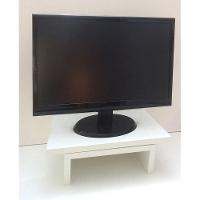 Suporte De Mesa Base Giratório Com Nicho 360° Para Monitor Branco
