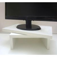 Suporte De Mesa Base Giratório Com Nicho 360° Para Monitor Branco - 5