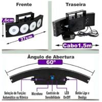 Jogo De Luz 4 Canhão Led Ritmico Deltronica Para Eventos - 2