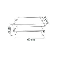 Suporte Duplo Para Monitor Natural Em Mdf - 2
