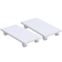 Kit 02 Suportes Para Cpu Com Rodízios Cyber L03 Branco - 1