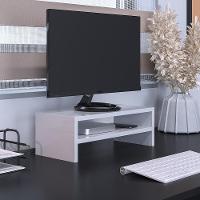 Kit 4 Suportes Stand Para Monitores Mesa Escritório Branco - 9