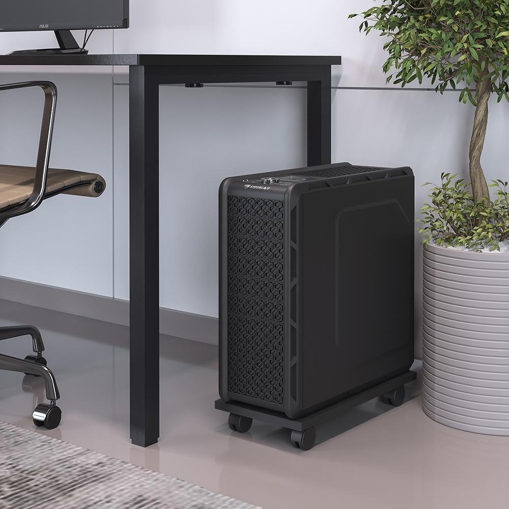 Suporte Para Cpu Com Rodízios Cyber L03 Preto - Lyam Decor - 7