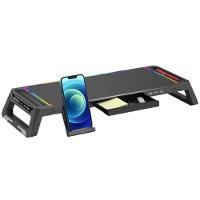 Suporte Para Monitor Bm-l100bk Rgb Preto C3tech Preto - 1