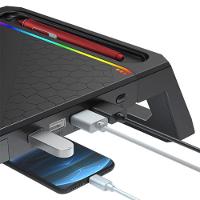 Suporte Para Monitor Bm-l100bk Rgb Preto C3tech Preto - 2