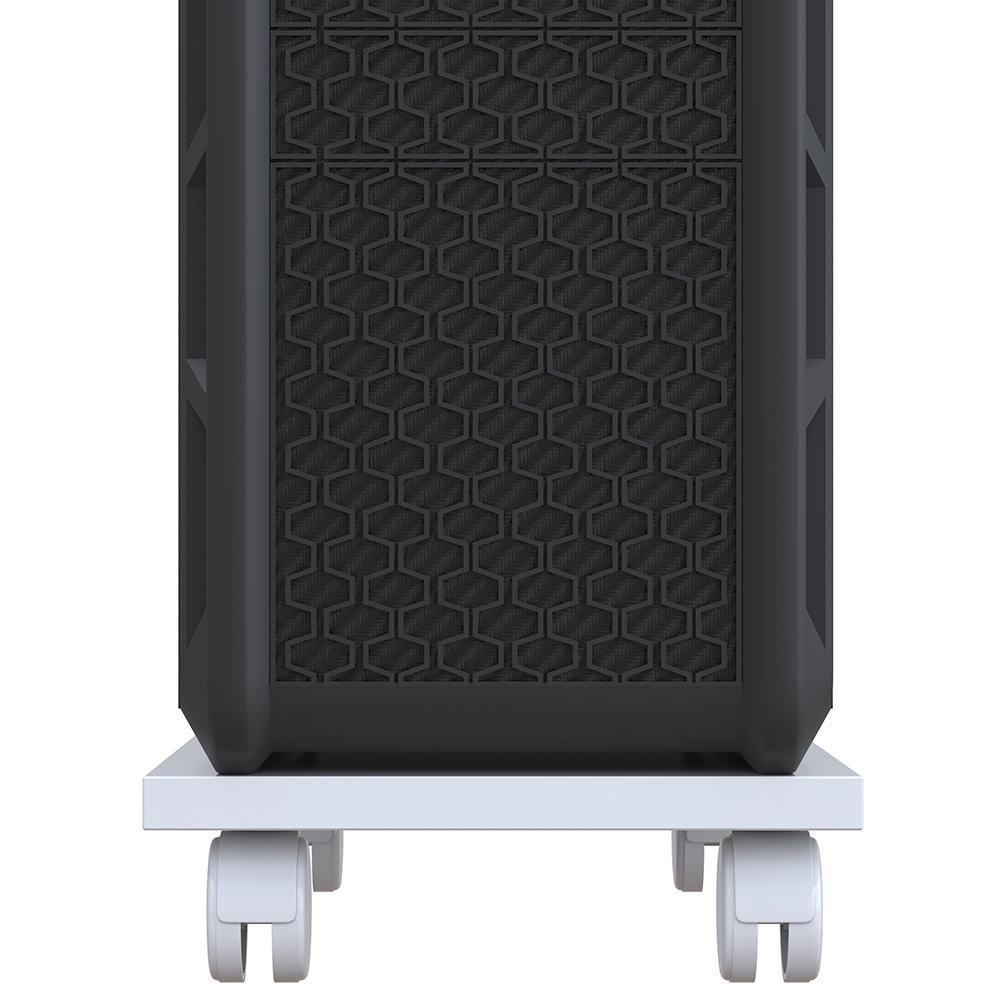 Suporte Para Cpu Com Rodízios Cyber L03 Branco - Lyam Decor - 3