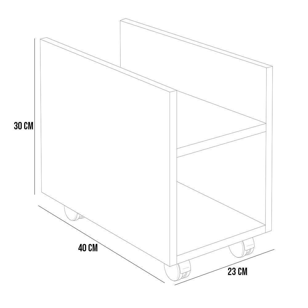 Suporte Para Cpu E Nobreak Com Rodízios Guide L03 Branco - 5