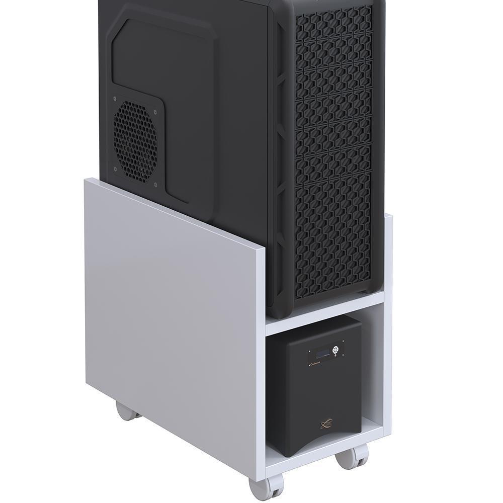 Suporte Para Cpu E Nobreak Com Rodízios Guide L03 Branco - 6