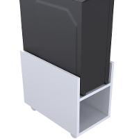 Kit 4 Suportes Para Cpu E Nobreak Com Rodízios Guide Branco