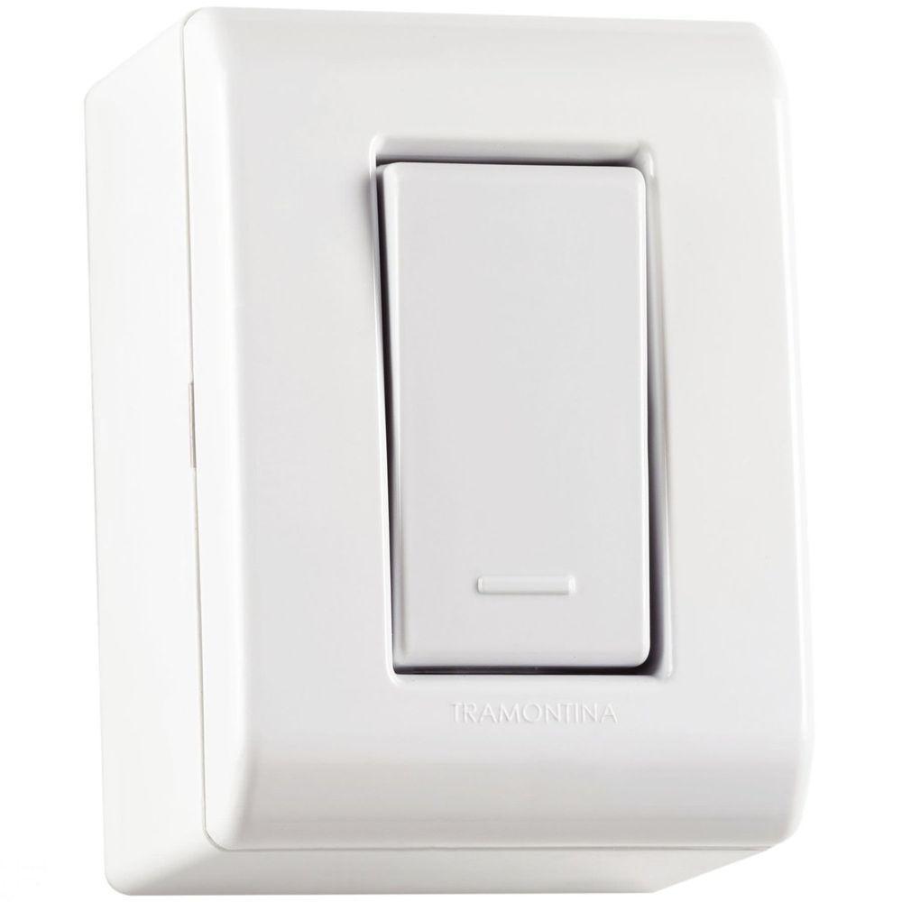 Caixa De Sobrepor Com 1 Interruptor Simples 10 A 250 V Tramontina Lizflex Branca Tramontina - 3