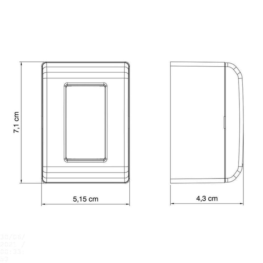 Caixa De Sobrepor Com 1 Interruptor Simples 10 A 250 V Tramontina Lizflex Branca Tramontina - 6