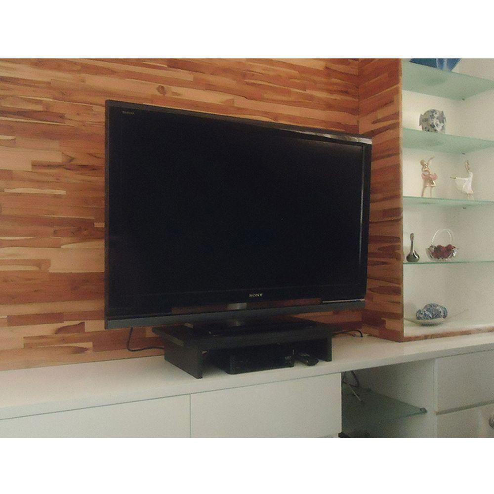 Suporte De Mesa Base Giratório Com Nicho 360° Para Monitor Tv Preto - 2