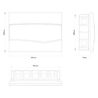 Quadro De Distribuição De Embutir 12 Din Ou 8 Nema Tramontina Com Porta Branca Tramontina - 2