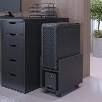 Kit 3 Suportes Para Cpu E Nobreak Com Rodízios Guide Preto - 9