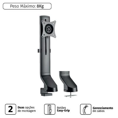 Suporte Para Monitor 17´´ A 32´´ Vesa 100X100 Plmsm01F