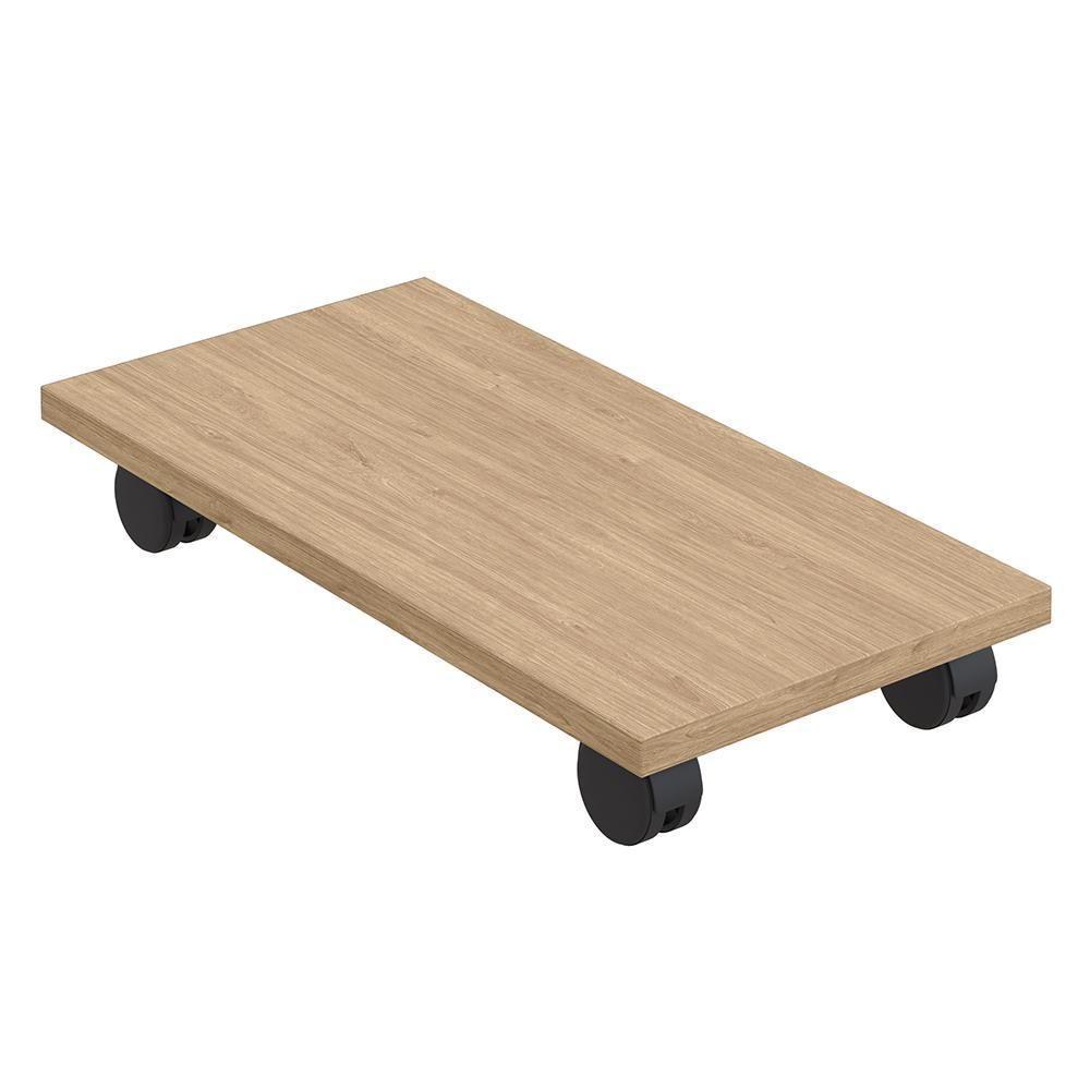 Kit 04 Suportes Para Cpu Com Rodízios Cyber L03 Amadeirado - Lyam - 2