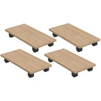 Kit 04 Suportes Para Cpu Com Rodízios Cyber L03 Amadeirado - Lyam - 1