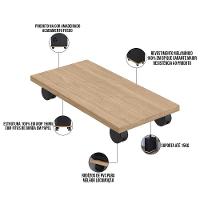 Kit 04 Suportes Para Cpu Com Rodízios Cyber L03 Amadeirado - Lyam - 13